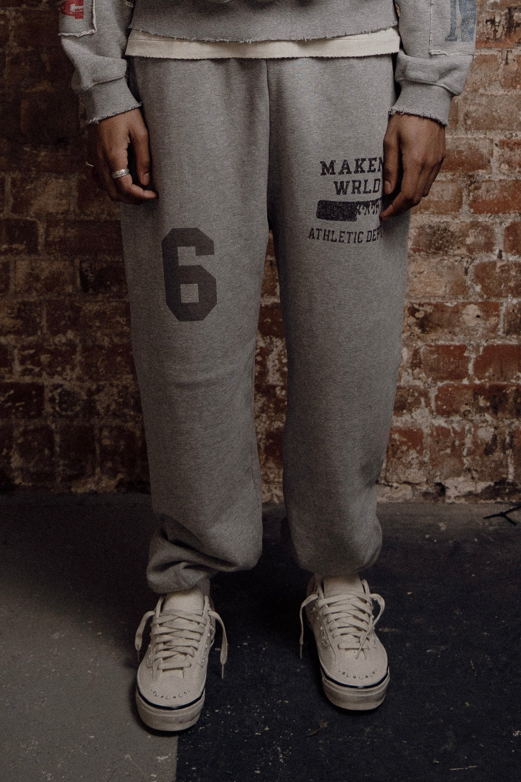 grey athletic department sweats