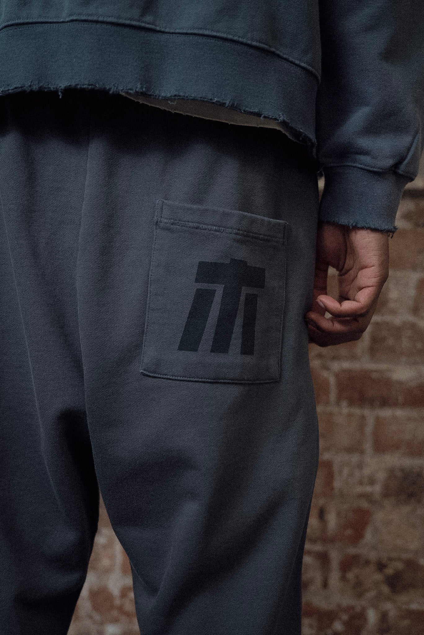 slate blue athletic department gym sweats
