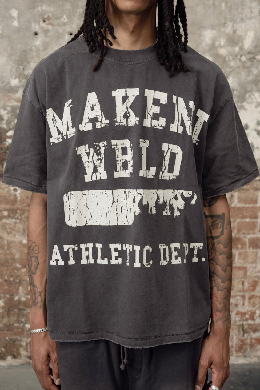 athletic department tee - washed plum