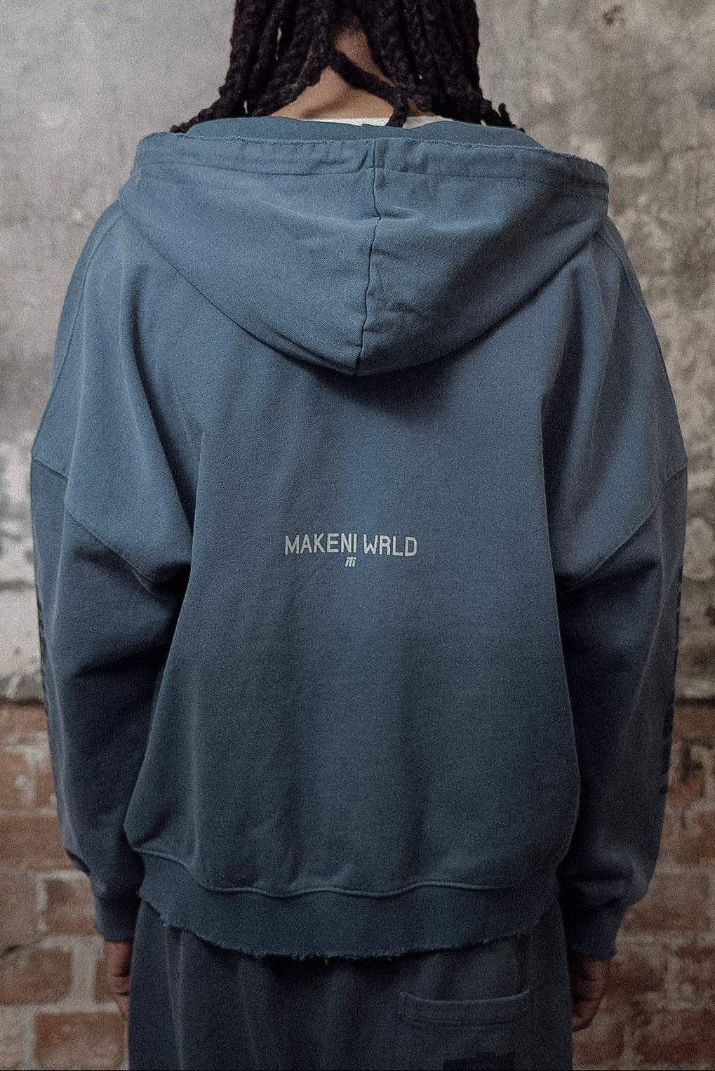 athletic department zip up - sunfade navy