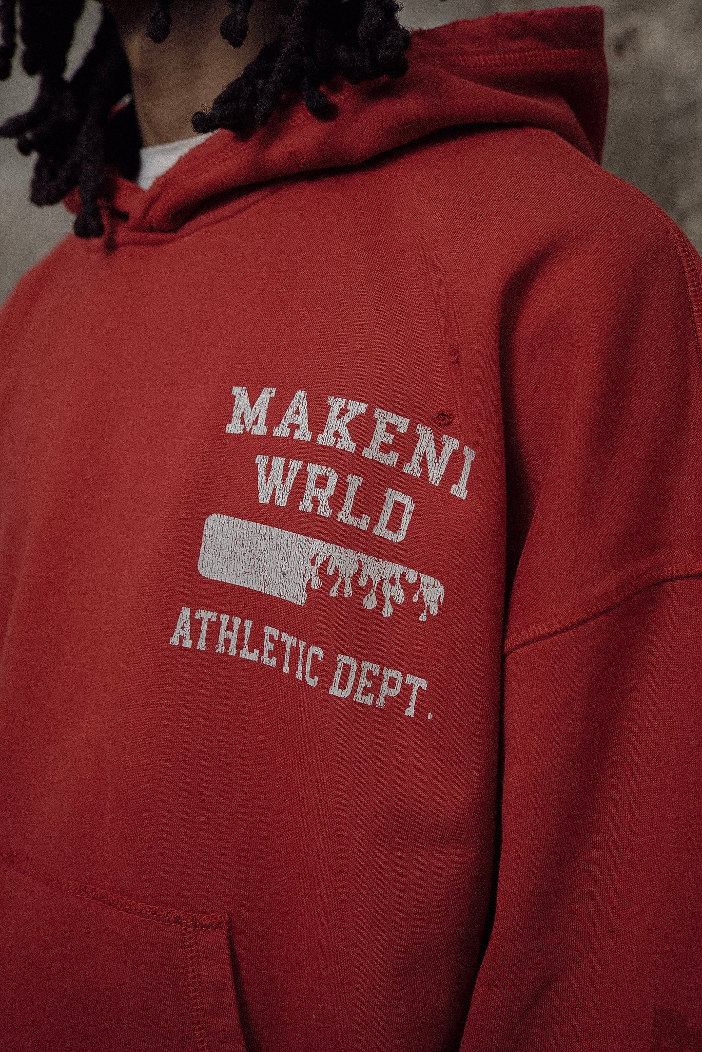 athletic department pullover - washed crimson