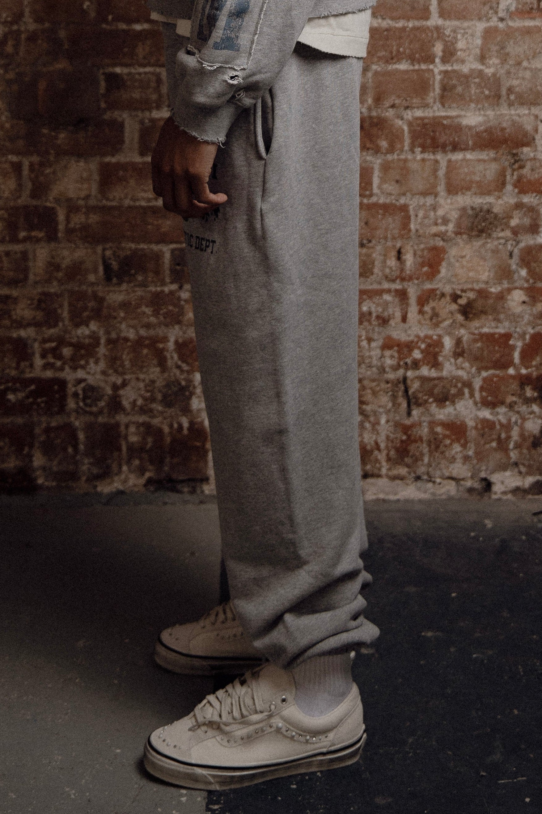 grey athletic department sweats