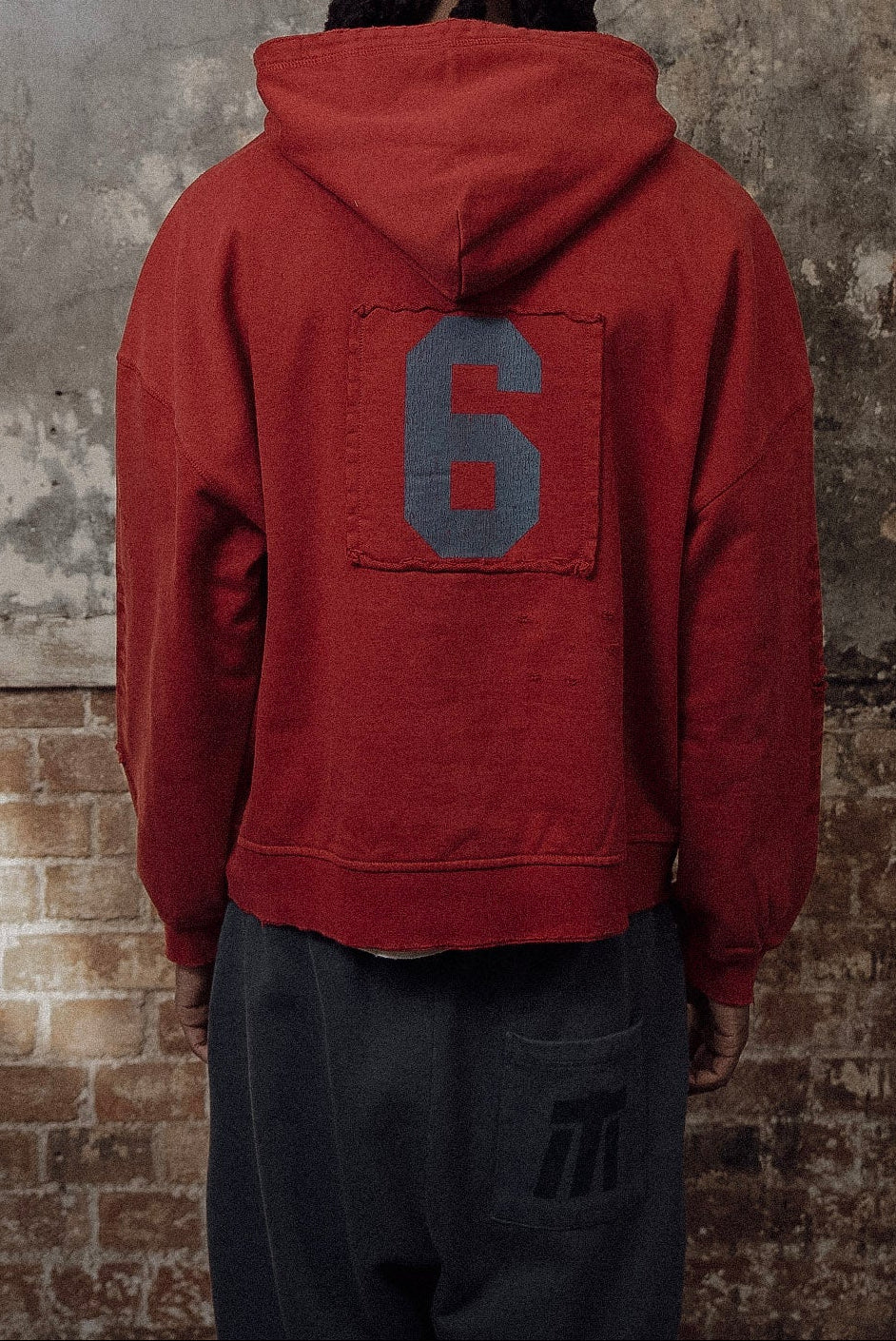 athletic department pullover - washed crimson