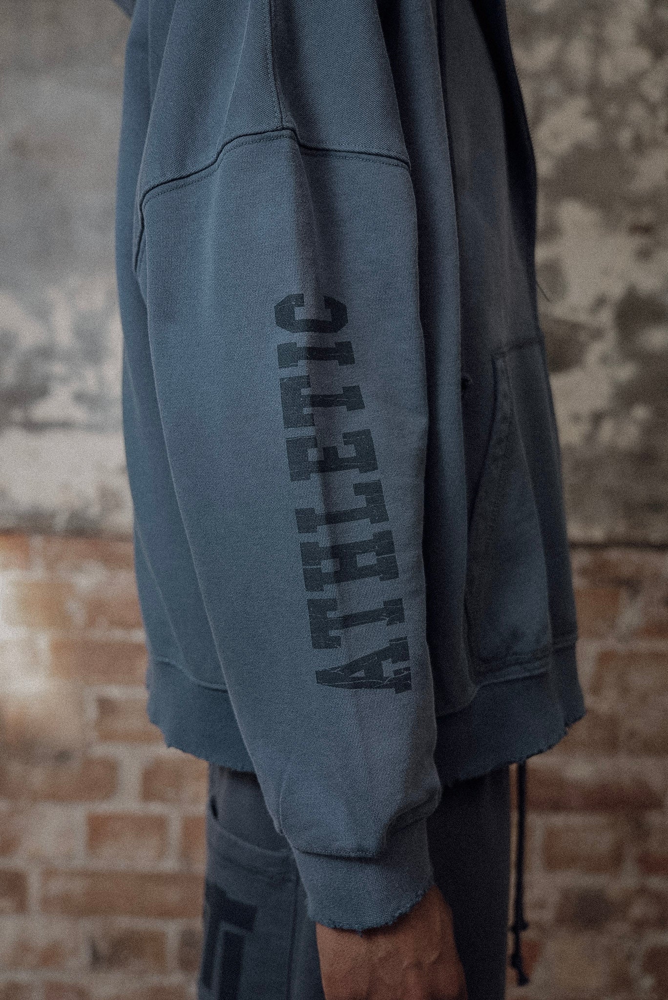 athletic department zip up - sunfade navy