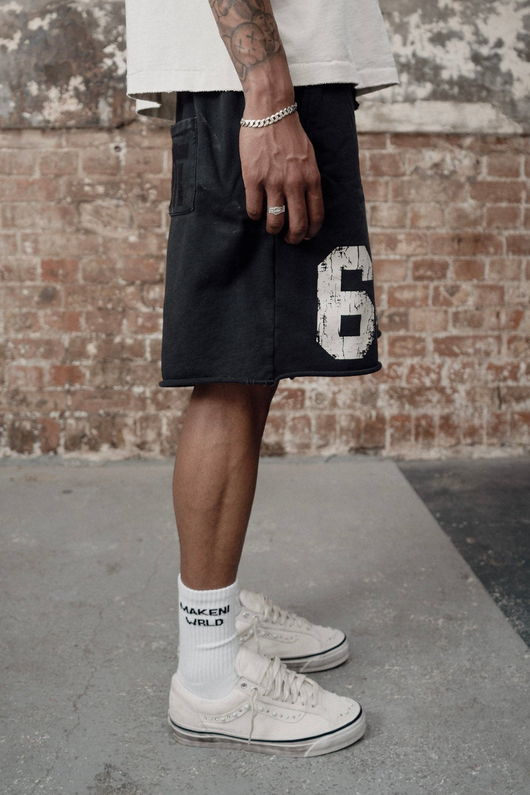 athletic department shorts - washed indigo