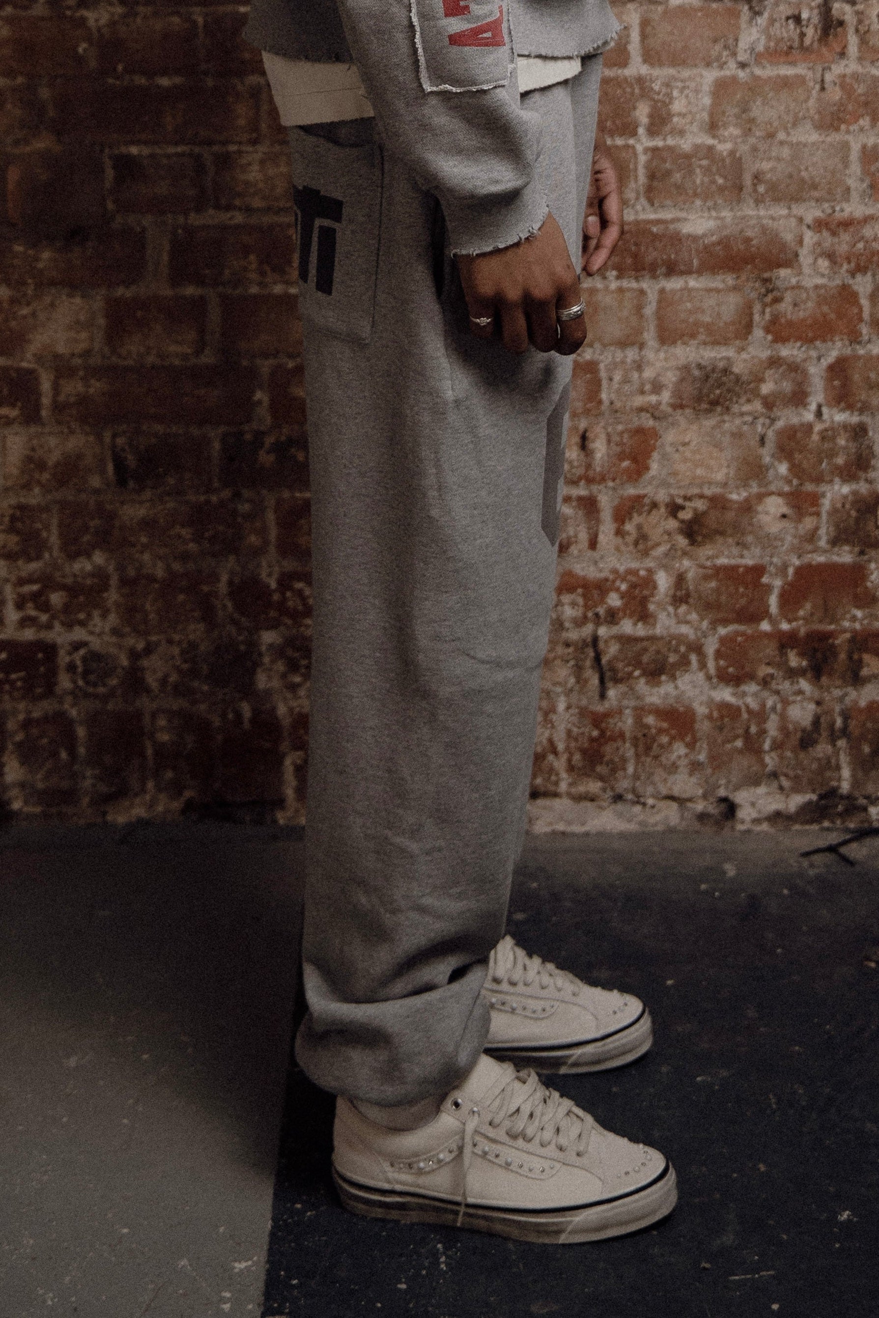 grey athletic department sweats
