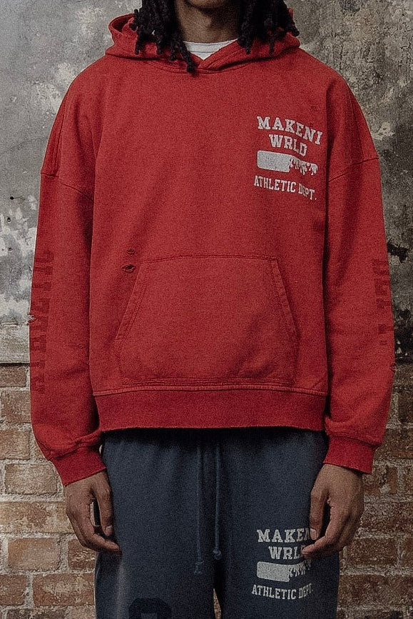 athletic department pullover - washed crimson