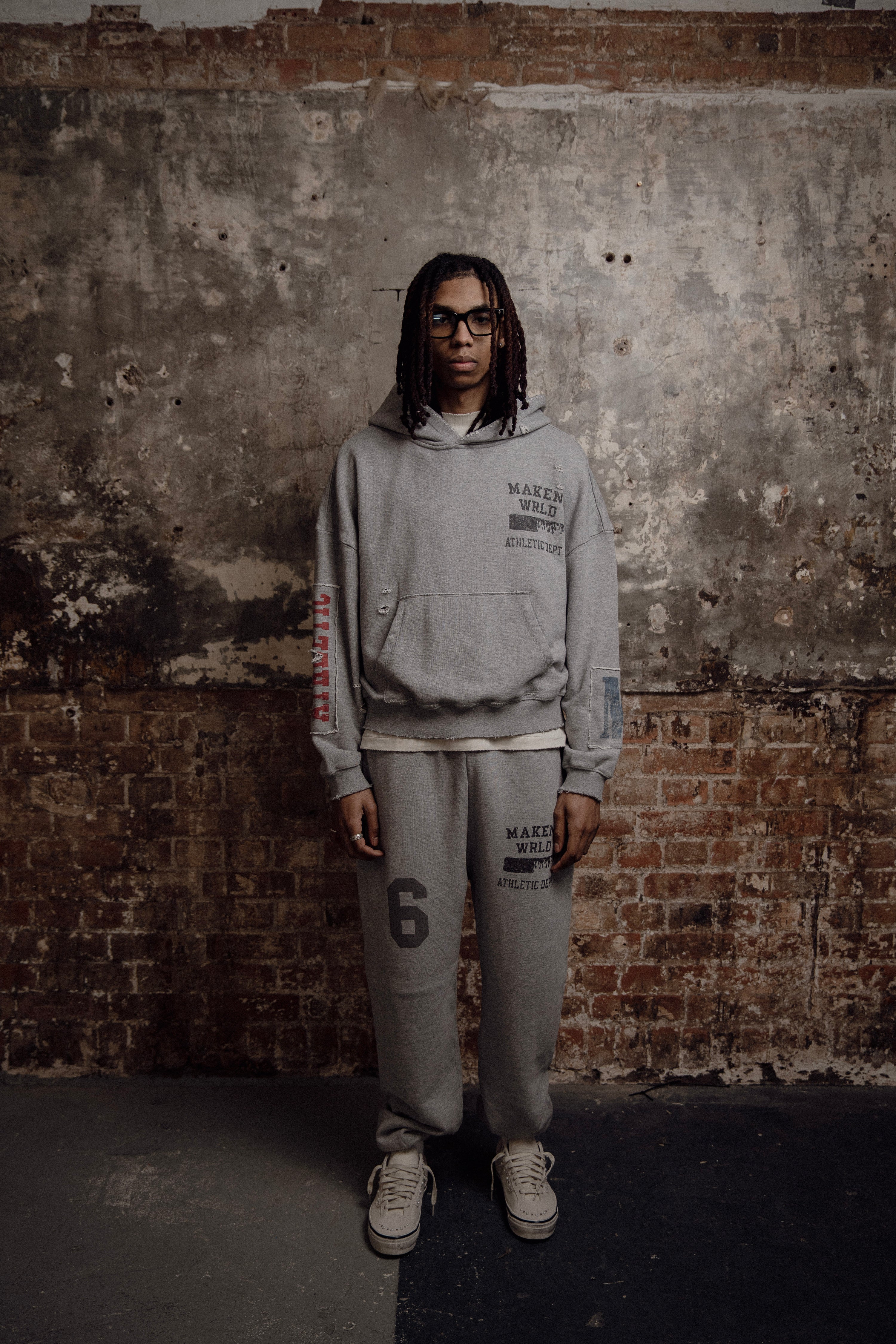grey athletic department sweats