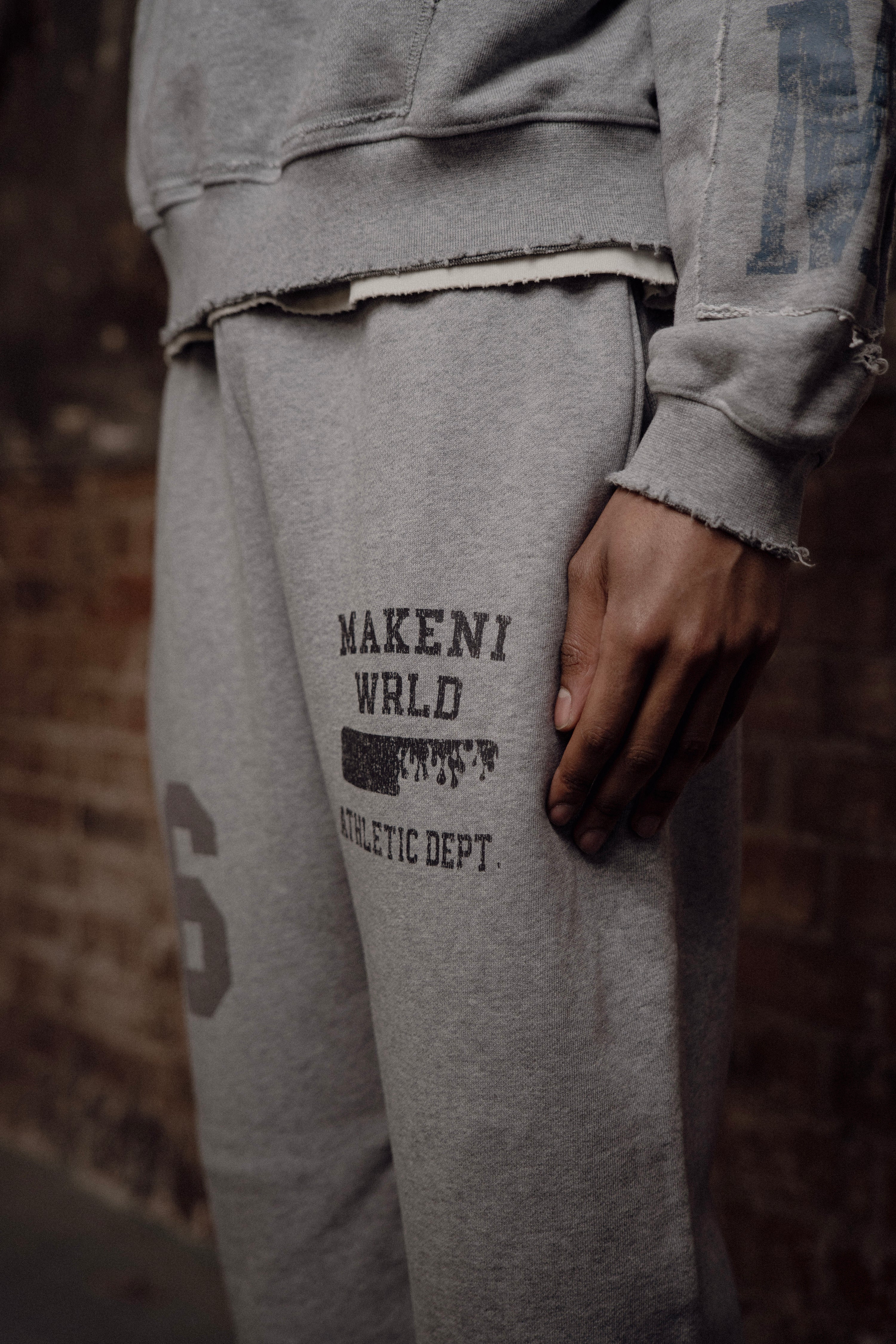 grey athletic department sweats