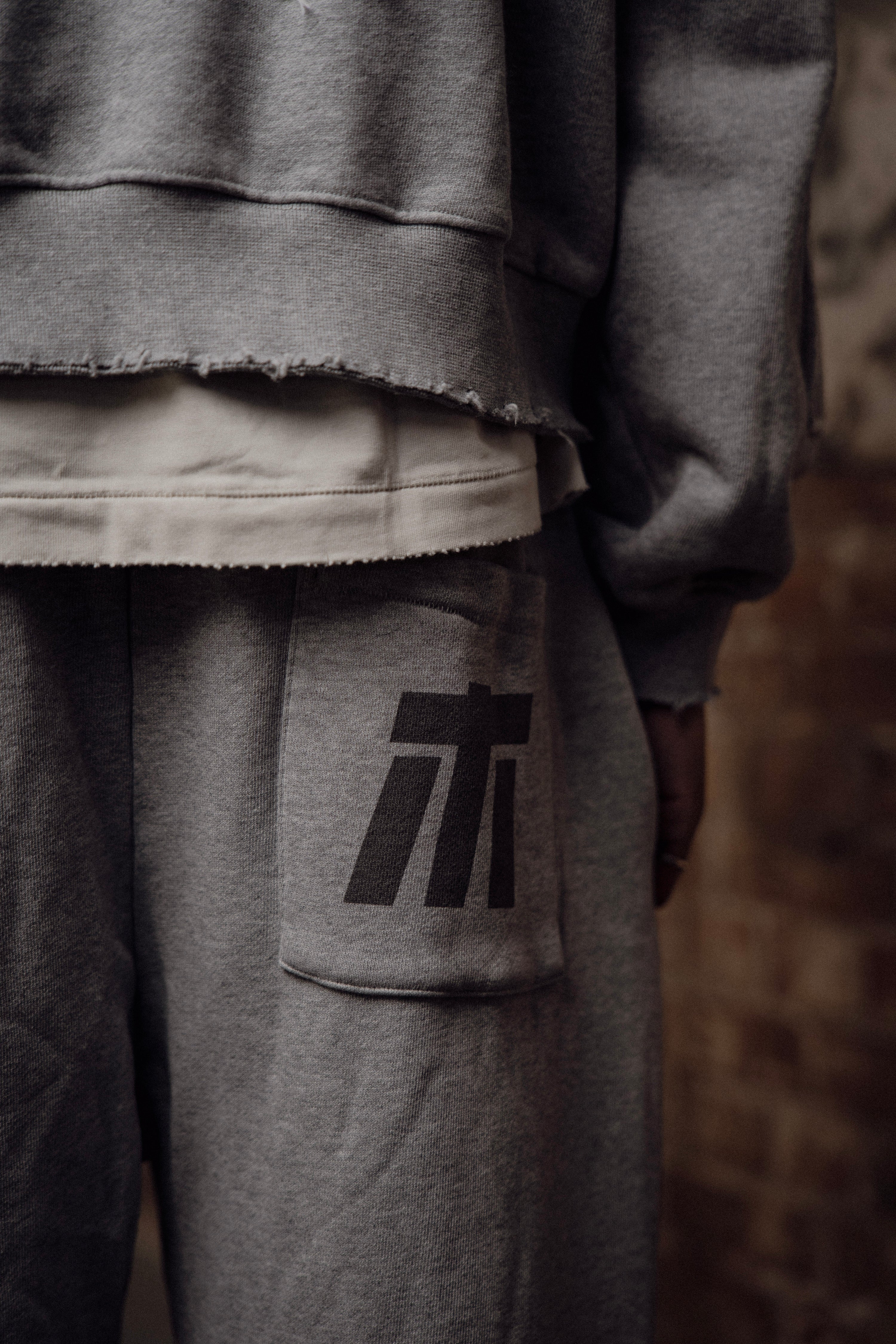 grey athletic department sweats