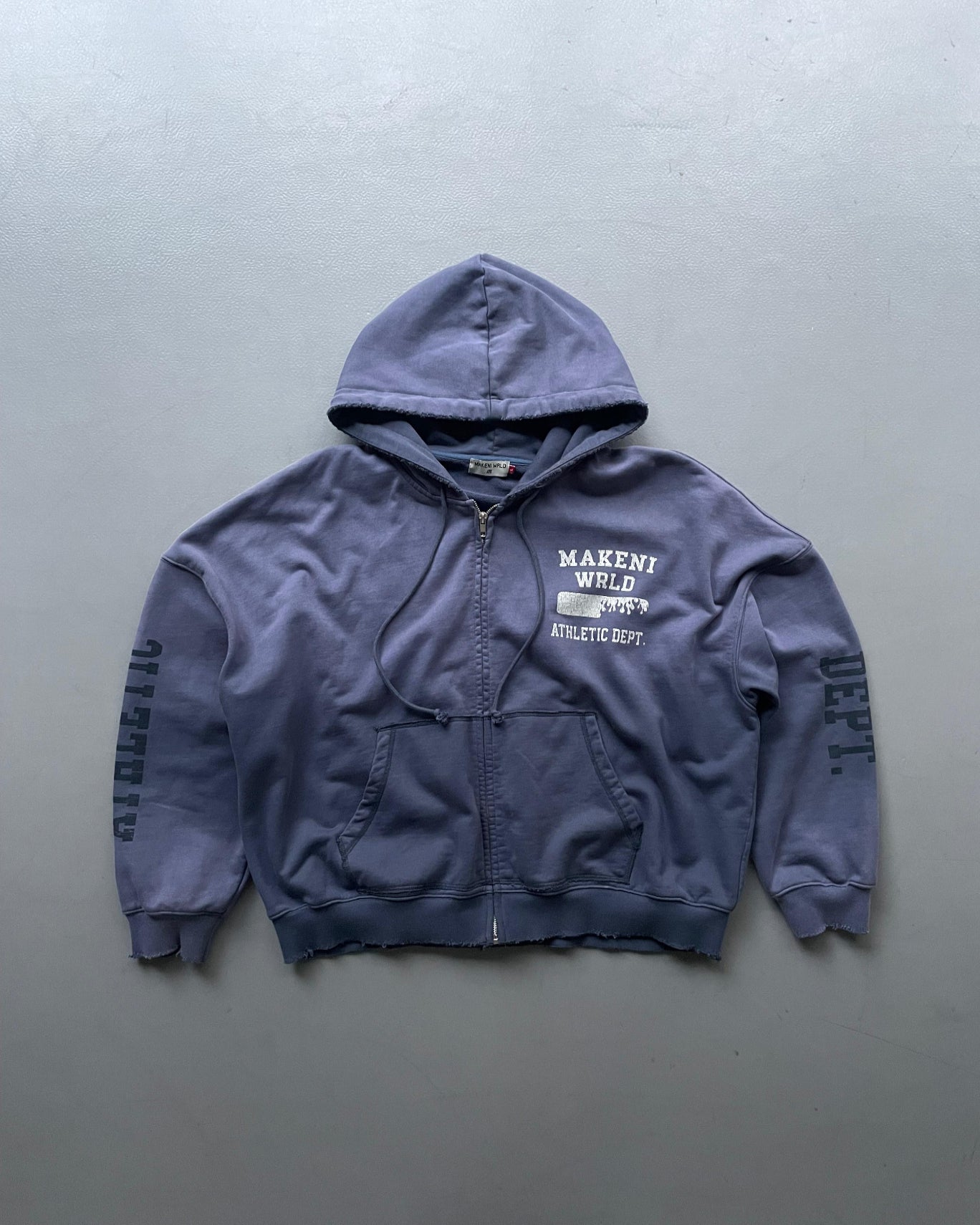 athletic department zip up - sunfade navy