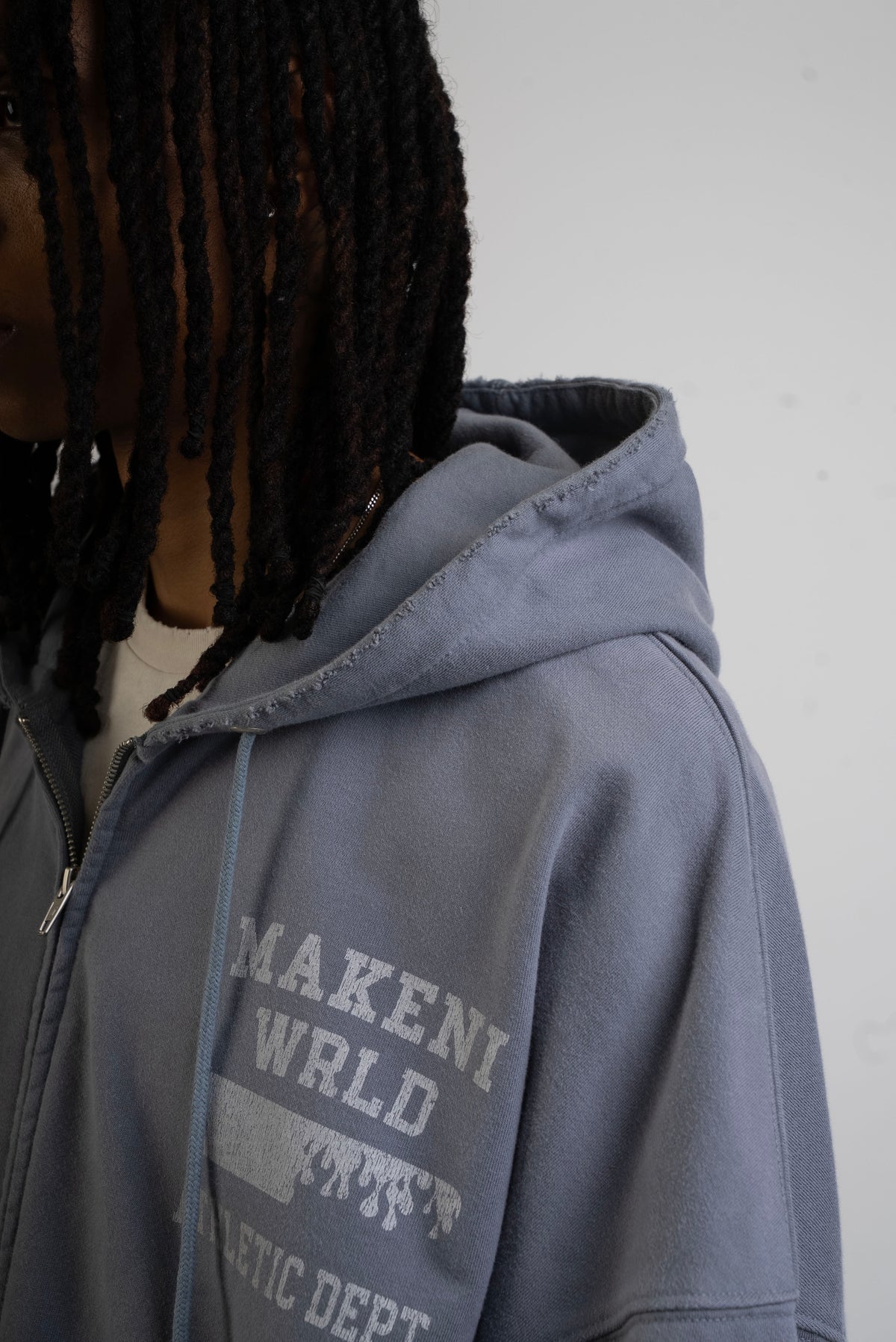 athletic department patchwork zip up
